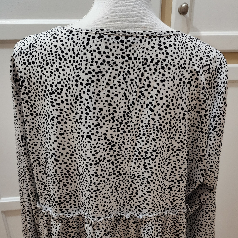 SHEIN Women's Black and White Polka Dot Dress - Picture 5 of 13